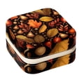 thumbnail image 1 of Thanksgiving Acorn Travel Portable Square Jewelry Organizer with Storage Box | Jewelry Display and Box for Rings, Earrings, Necklaces, Bracelets - Suitable for Girls and Women, 1 of 6