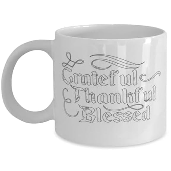 Actuary 11 oz Coffee Mug - Grateful and Faith-Inspired Gift White Ceramic