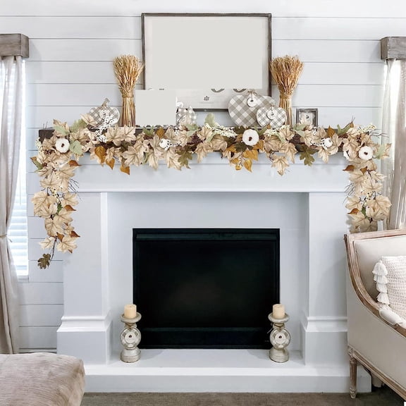 Festive Pumpkin Vine Wreath for Seasonal Enhance Your Home with Thanksgiving and Halloween Themed Floral Arrangement