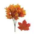 thumbnail image 1 of Thanksgiving Artificial Maple Leaf Branches, 7-Tine Fall Decorative Branches With Fake Berries And Twigs, 30Cm Indoor Outdoor Door Mantel Wall Decoration, 1 of 5