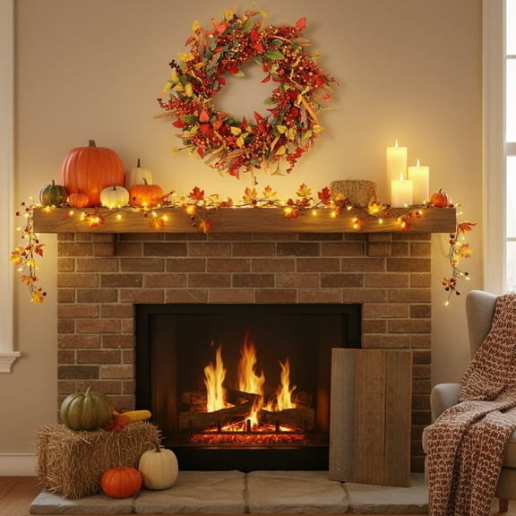 Thanksgiving Artificial Pumpkin Maple Leaf Decoration Halloween Home Wall Hanging Festival Pumpkin Decoration Door Hanging,Holiday Decorations and Home Party Arrangements