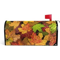 Thanksgiving Autumn Leaves Magnetic Mailbox Cover MailWraps Garden Yard Home Decor for Outside Oversized-25.5" x20.8"