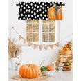 thumbnail image 1 of Thanksgiving Autumn Pumpkins Valances Curtain for Kitchen Cafe,Farm Harvest Window Valance Short Curtains 54"x 18" Rod Pocket Windows Treatment Drape for Bathroom Living Room Bedroom Wave Point Black, 1 of 6
