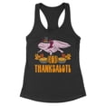 thumbnail image 1 of Thanksgiving Axolotl Tank Top Fitted Racerback Women's 2X-Large Black, 1 of 5
