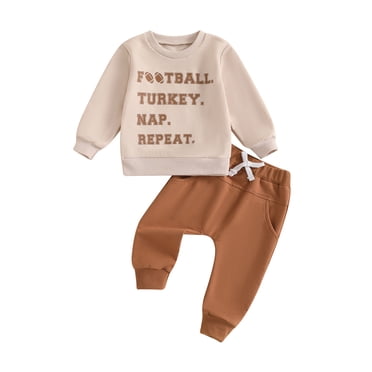 Sopiago Toddler Baby Boy Clothes Fall Winter Sweatshirt Pants 2 Piece Set Infant Letter Print Long Sleeve Top Suit Outfits Blue 3 6 Months