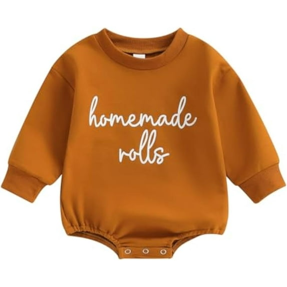 Thanksgiving Baby Girl Boy Outfit Newborn Bubble Romper Fall Winter Infant Long Sleeve Sweatshirt Top Cute Clothes