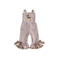 thumbnail image 1 of Thanksgiving Baby Girl Outfits Turkey Romper Long Flared Jumpsuit Overalls 6 12 18 24 Months 2 3 4 5 Years Old Toddler Girl Thanksgiving Clothes, 1 of 9