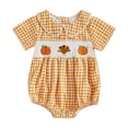 thumbnail image 1 of Thanksgiving Baby Outfit Short Sleeve Bubble Romper Boy Girl Clothes, 1 of 2