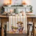 thumbnail image 1 of Thanksgiving Bath Cow Table Runner, Autumn Thanksgiving Kitchen Dining Table Decoration for Home Party Decor 13x60 Inches, 1 of 9