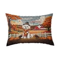 thumbnail image 1 of Thanksgiving Bichon Frise Pilgrim Grateful, Thankful, Blessed Fall Welcome Quilt Pillowcase Bichons Dog Lovers Gifts Idea Throw Pillow Cover Bed Home Decor - 00021, 1 of 5