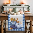 thumbnail image 1 of Thanksgiving Blue Table Runner, Autumn Thanksgiving Kitchen Dining Table Decoration for Home Party Decor 13x120 Inches, 1 of 9