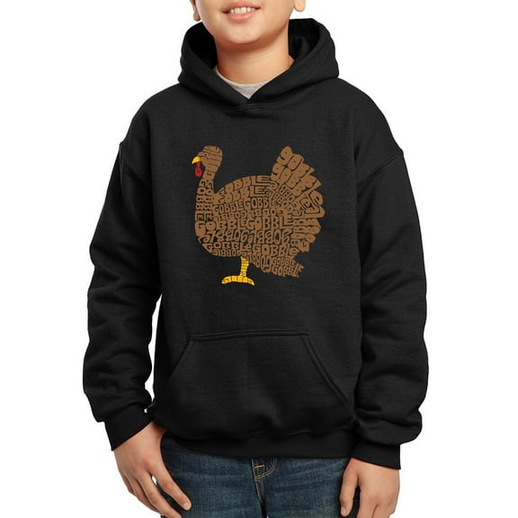 Thanksgiving - Boy's Word Art Hooded Sweatshirt