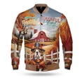 thumbnail image 1 of Thanksgiving Bulldog Pilgrim Grateful, Thankful, Blessed Fall Welcome All Over Print 3D Baseball Jacket Dog Lover Gifts Idea Bomber Jacket Softball - 00021, 1 of 6