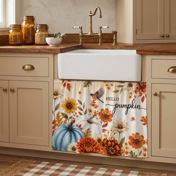 Turky Pentry Thanksgiving Cabinet Curtains 11