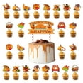 thumbnail image 1 of Thanksgiving Cake Decoration Flags - 25 Pcs Festive Insert Set for Holiday Baking and Party Decor, 1 of 9