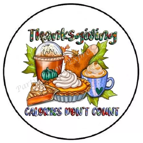 Thanksgiving Calories Don'T Count Sticker Party Favors Sticker Envelope ...