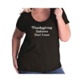 thumbnail image 1 of Thanksgiving Calories Don't Count Womens Plus Size Scoopneck Tee, 1 of 1