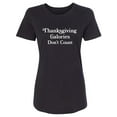 thumbnail image 1 of Thanksgiving Calories Don't Count Womens crewneck tee, 1 of 2