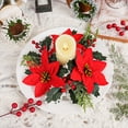 thumbnail image 1 of Thanksgiving Candlestick Wreath For Table Decoration Artificial Leaves Candle Ring Candlestick Garland Home Decor Festival Garlands Ornaments Christmas Halloween Decor 9.06 in, 1 of 5