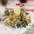 thumbnail image 1 of Thanksgiving Candlestick Wreath For Table Decoration Artificial Leaves Candle Ring Candlestick Garland Home Decor Festival Garlands Ornaments Christmas Halloween Decor 9.06 in, 1 of 5