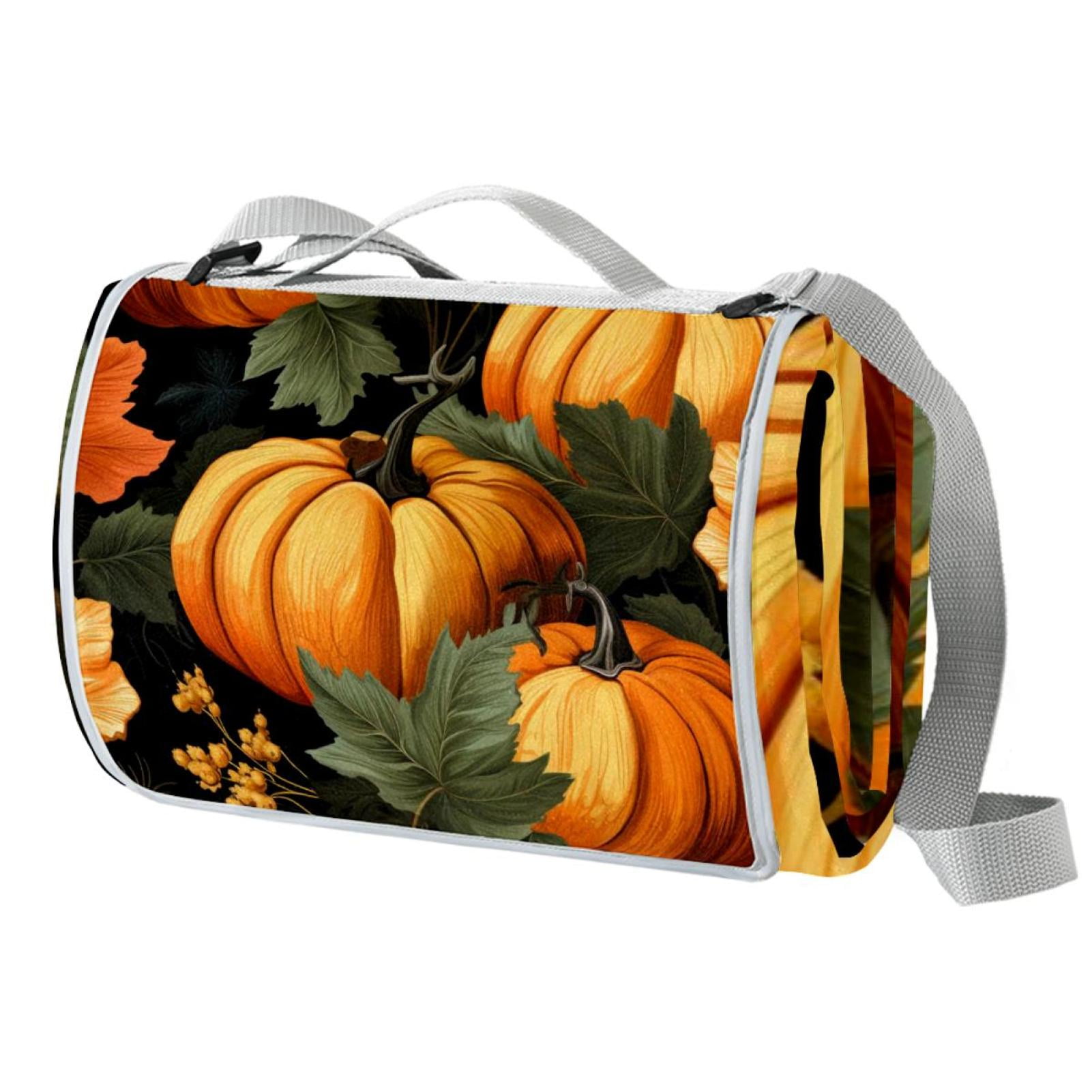 Thanksgiving Canvas Beach Blanket Picnic Mat Oversized Outdoor Rug for Beach, Camping, and