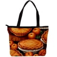 thumbnail image 1 of Thanksgiving Canvas Leather Mix Crossbody Bag with Twill, Sponge, Jeanette Material | 30x10.5x39cm/11.8x4.1x15.4in Size, 1 of 5