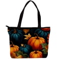 thumbnail image 1 of Thanksgiving Canvas Leather Mix Hand-Held Bag - Twill Sponge Jeanette Material, 30x10.5x39cm Size, 1 of 5