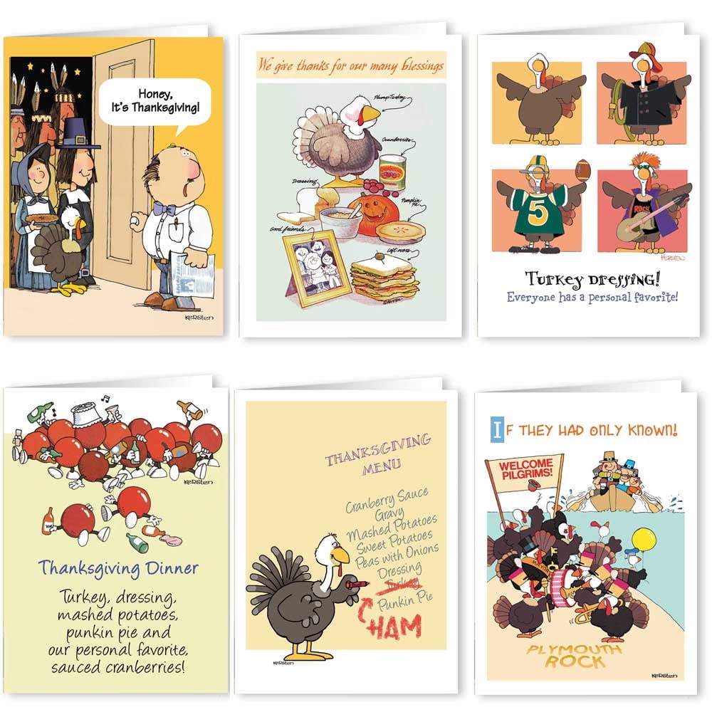 Thanksgiving Cards Value Bulk - 18 Set of 5x7 Fall Holiday Thankful ...