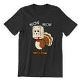 thumbnail image 1 of Thanksgiving Cat Meow Funny Hiding Turkey Unisex Men's T-shirt For Men, M, Black, 1 of 6