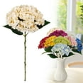 thumbnail image 1 of Thanksgiving Centerpiece Faux Hydrangea Flowers Fall Decorations For Home: Hydrangea Beige (Qty: 1 Of * Hydrangea) Artificial Flowers Artificial Plants Indoor, 1 of 7