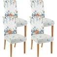 thumbnail image 1 of Thanksgiving Chair Covers Set of 4, Blue Pumpkin Pastel Color Chairs Slipcover for Dining Room,Fall Removable Washable Breathable Cover in The Kitchen Restaurant Holiday Decor, 1 of 7