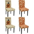 thumbnail image 1 of Thanksgiving Chair Covers Set of 4 Turkey Stretch Parsons Chair Slipcovers for Happy Thanksgiving Dining Room Decor Chair Seat Protectors (Fall Turkey,4PCS), 1 of 7