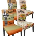 thumbnail image 1 of Thanksgiving Chair Covers Set of 4 Fall Dining Chair Covers for Party Kitchen Removable Seat Cover for Chairs Thanksgiving Decorations Indoor, 1 of 7