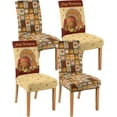 thumbnail image 1 of Thanksgiving Chair Covers Set of 4 Funny Turkey Chair Cover Dining Protector Stretch Removable Washable Back Chair Covers Home Decor Gifts, 1 of 6