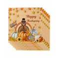 thumbnail image 1 of Thanksgiving Cloth Napkins Set of 6 Reusable Dinner Napkins, Orange Maple Leaf Pumpkin Harvest Fall Cocktail Napkin Washable Table Napkins for Wedding/Holiday Party/Baby Shower 20"x20", 1 of 7