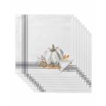 thumbnail image 1 of Thanksgiving Cloth Napkins Set of 8 Reusable Dinner Napkins, Grey White Pumpkin Stripes Autumn Leaf Cocktail Napkin Washable Table Napkins for Wedding/Holiday Party/Baby Shower 20"x20", 1 of 7