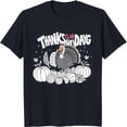 thumbnail image 1 of Thanksgiving Club Day Black T-Shirt with Fun Turkey and Fall Harvest Design, 1 of 5