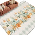 thumbnail image 1 of Thanksgiving Coastal Area Rug 5x8 Washable Rug Non Slip Fall Pumpkin Leaves Starfish Plaid Large Area Rug Soft Stainresistant Indoor Floor Carpet for Living Room Bedroom Home Office Dining Room, 1 of 9