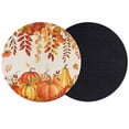 thumbnail image 1 of Thanksgiving Coasters Set of 2, Absorbent Coasters for Drinks, Autumn Pumpkin Orange Red Vintage Leaf Coaster for Desk Coffee Table Protection, Home Decor House Warming Gifts 4", 1 of 8