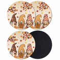 thumbnail image 1 of Thanksgiving Coasters Set of 4, Absorbent Coasters for Drinks, Fall Maple Leaf Pumpkin Gnomes Sunflower Coaster for Desk Coffee Table Protection, Home Decor House Warming Gifts 4", 1 of 8