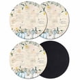 thumbnail image 1 of Thanksgiving Coasters Set of 4, Absorbent Coasters for Drinks, Farmhouse Fall Pumpkin Green Leaves Floral Coaster for Desk Coffee Table Protection, Home Decor House Warming Gifts 4", 1 of 8