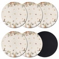 thumbnail image 1 of Thanksgiving Coasters Set of 6, Absorbent Coasters for Drinks, Autumn Pumpkin Fall Maple Leaves Eucalyptus Coaster for Desk Coffee Table Protection, Home Decor House Warming Gifts 4", 1 of 8