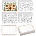 Thanksgiving Color Your Own Postcards 100 Pcs 4 Styles 4x6 Inches Thick ...