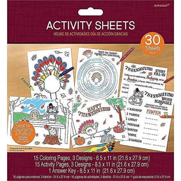 Thanksgiving Coloring Activity Sheets- 31 pcs.