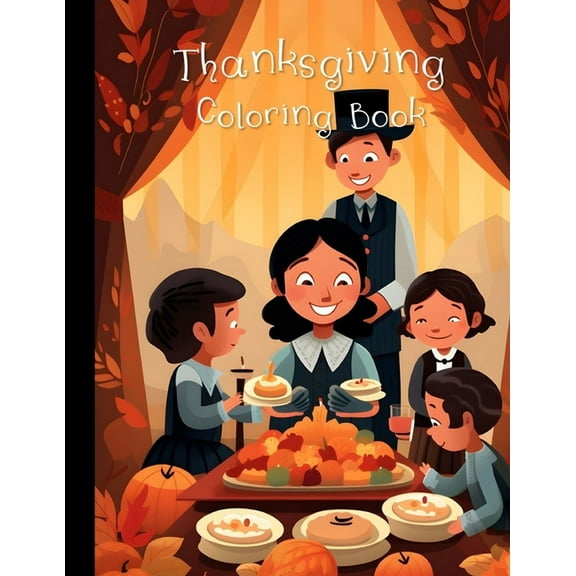Thanksgiving Coloring Book: Fun and Easy Fall Coloring Pages for Kids Ages 3-8 - Perfect for Learning and Creativity, (Paperback)