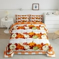 Thanksgiving Comforter Set for Girls Women Fall Decor Bedding Queen