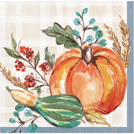 Thanksgiving Cornucopia Beverage Napkins, 48 ct