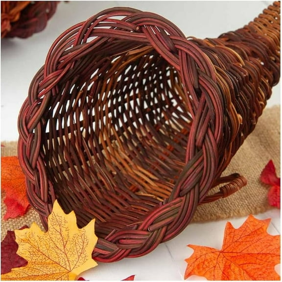 Thanksgiving Cornucopia of Cream Faux Pumpkins and Gourds with Leaves - Horn of Plenty for Fall Decorating and Displays