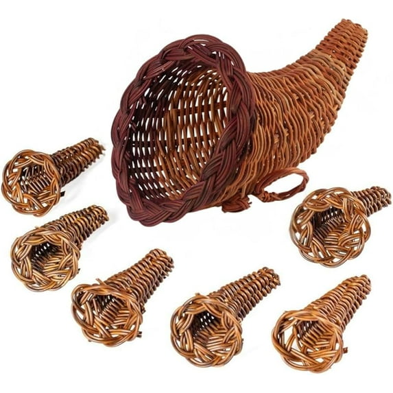 Thanksgiving Cornucopia of Cream Faux Pumpkins and Gourds with Leaves - Horn of Plenty for Fall Decorating and Displays