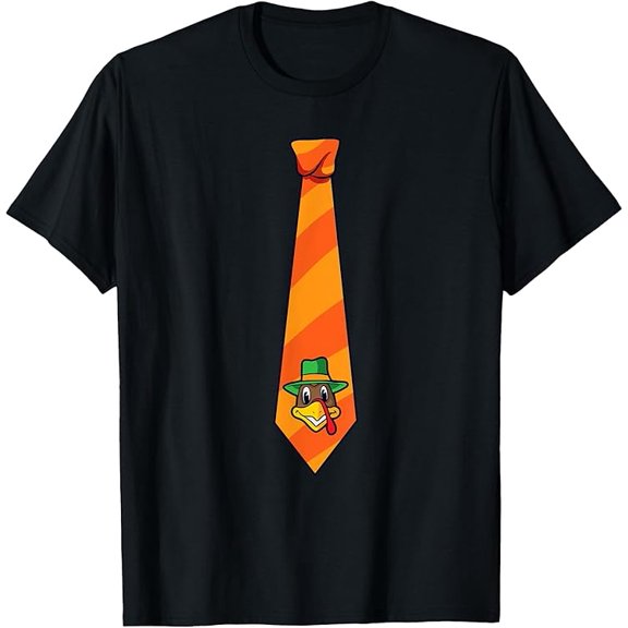 Thanksgiving Costume Turkey Day Tie Dinner Holiday Graphic Unisex T-Shirt Casual up to 5XL